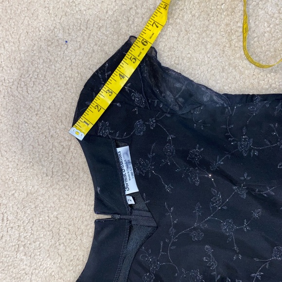 FORMAL FASHION BLACK FLORAL DETAILED WOMENS DRESS - Picture 12 of 12